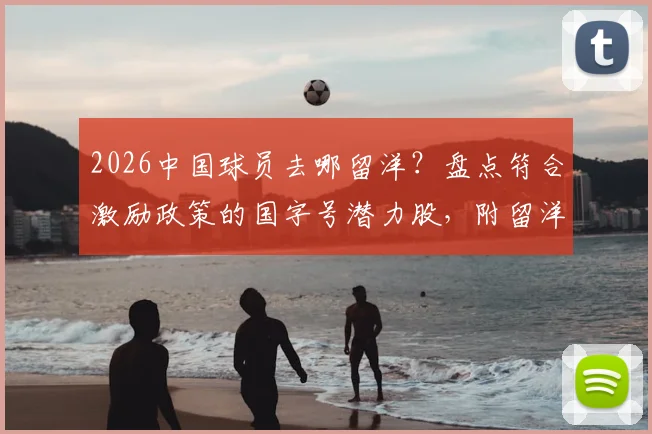 2026中国球员去哪留洋?盘点符合激励政策的国字号潜力股,附留洋目的地分析